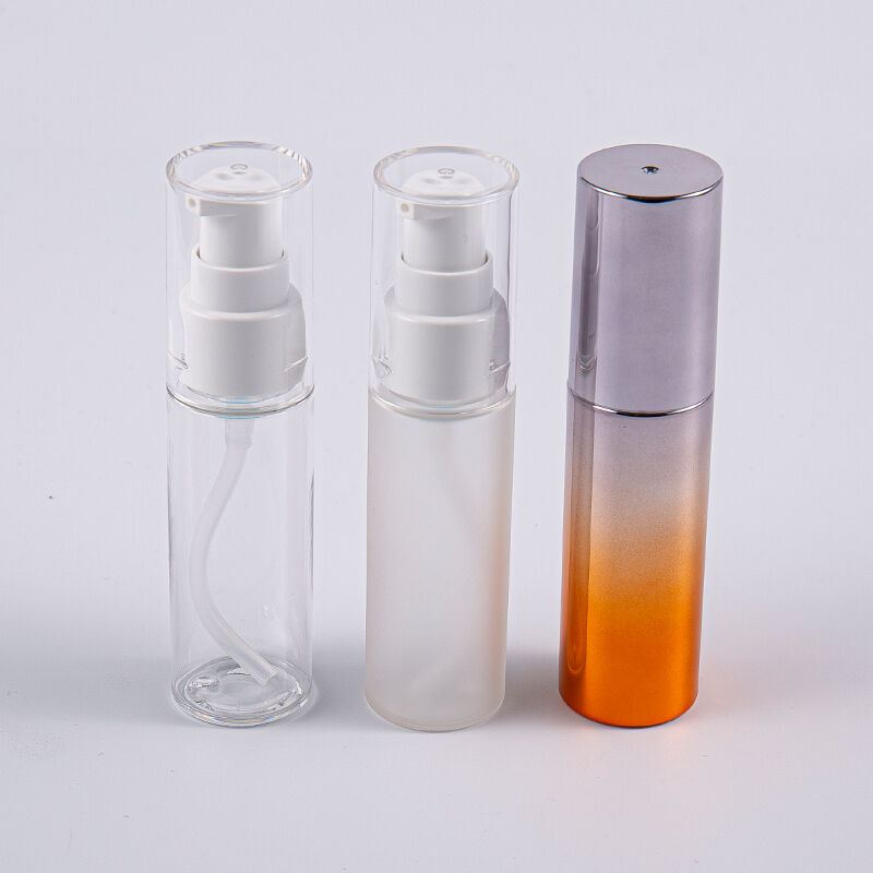 Various Colors Round Shape 30ml PETG Lotion Bottle With Pump Travelling Use